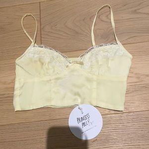 Princess Polly Yellow Crop Tank Top